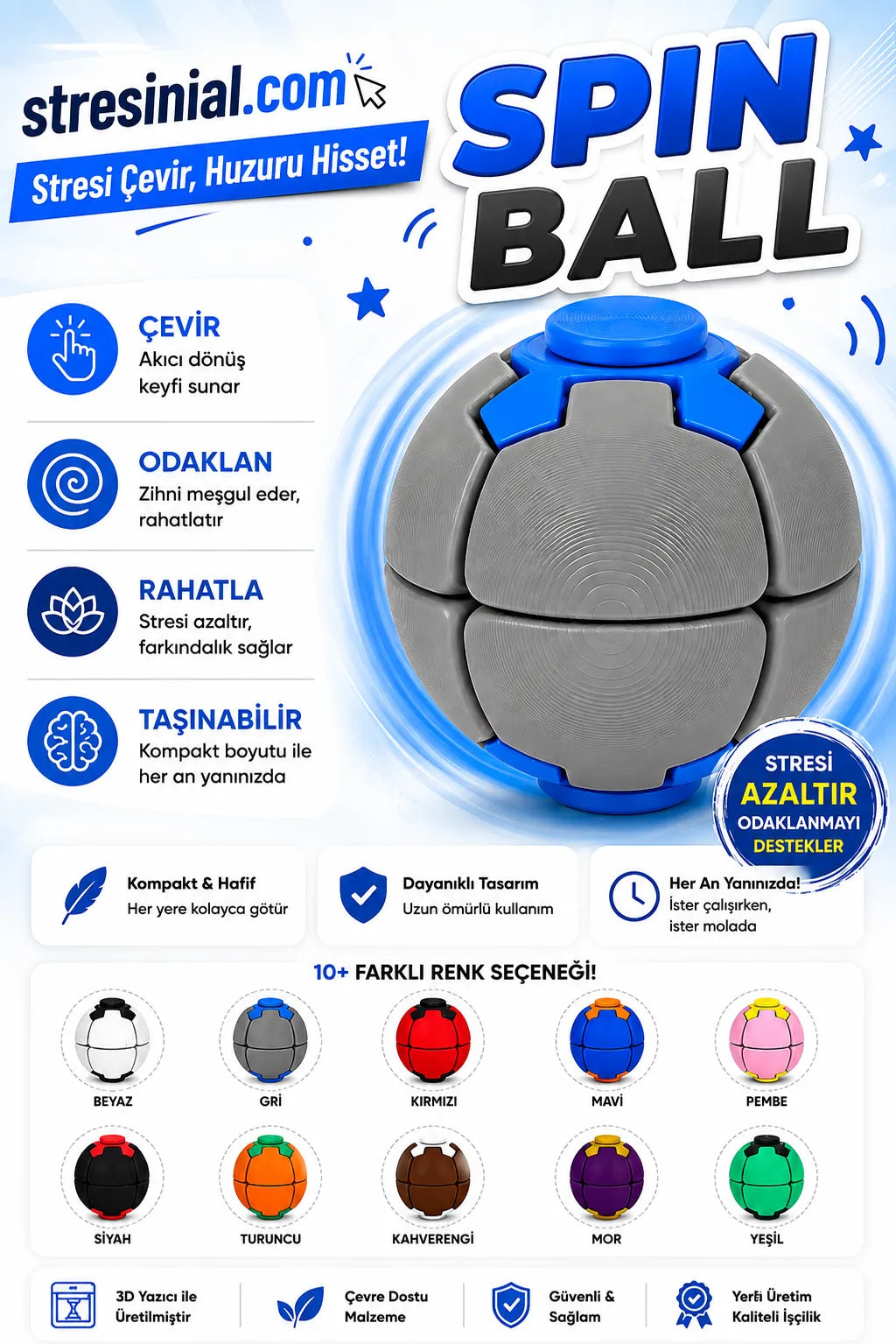 Stresini Al - Spinball Yeni Nesil Top Oyuncak