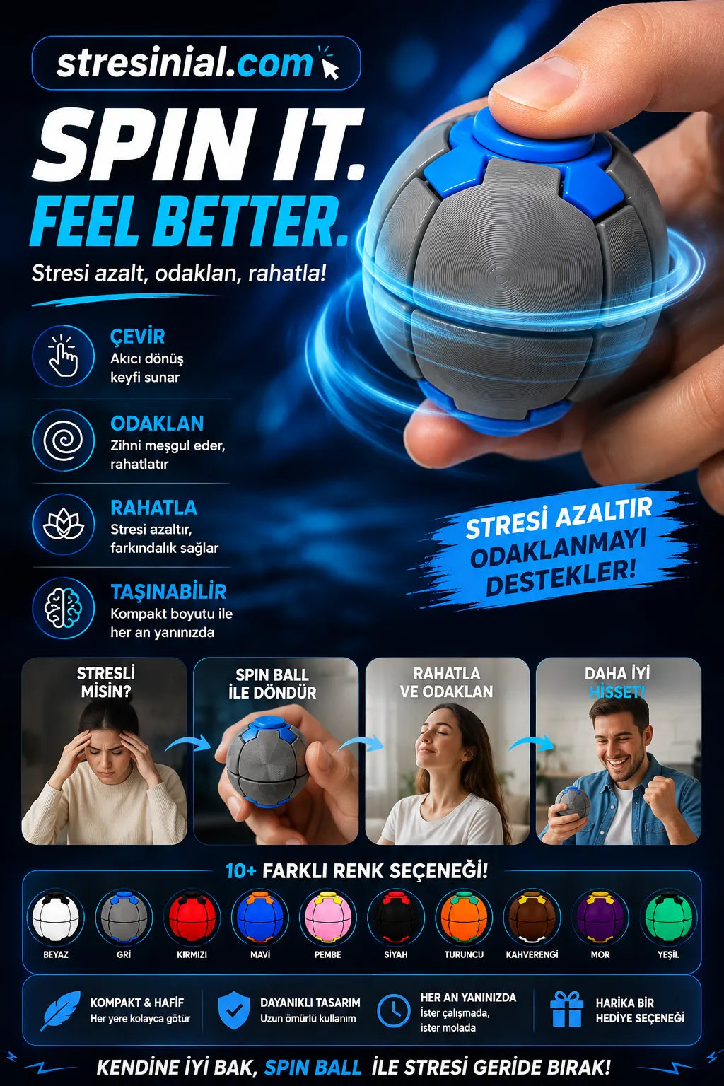 Stresini Al - Spinball Yeni Nesil Top Oyuncak