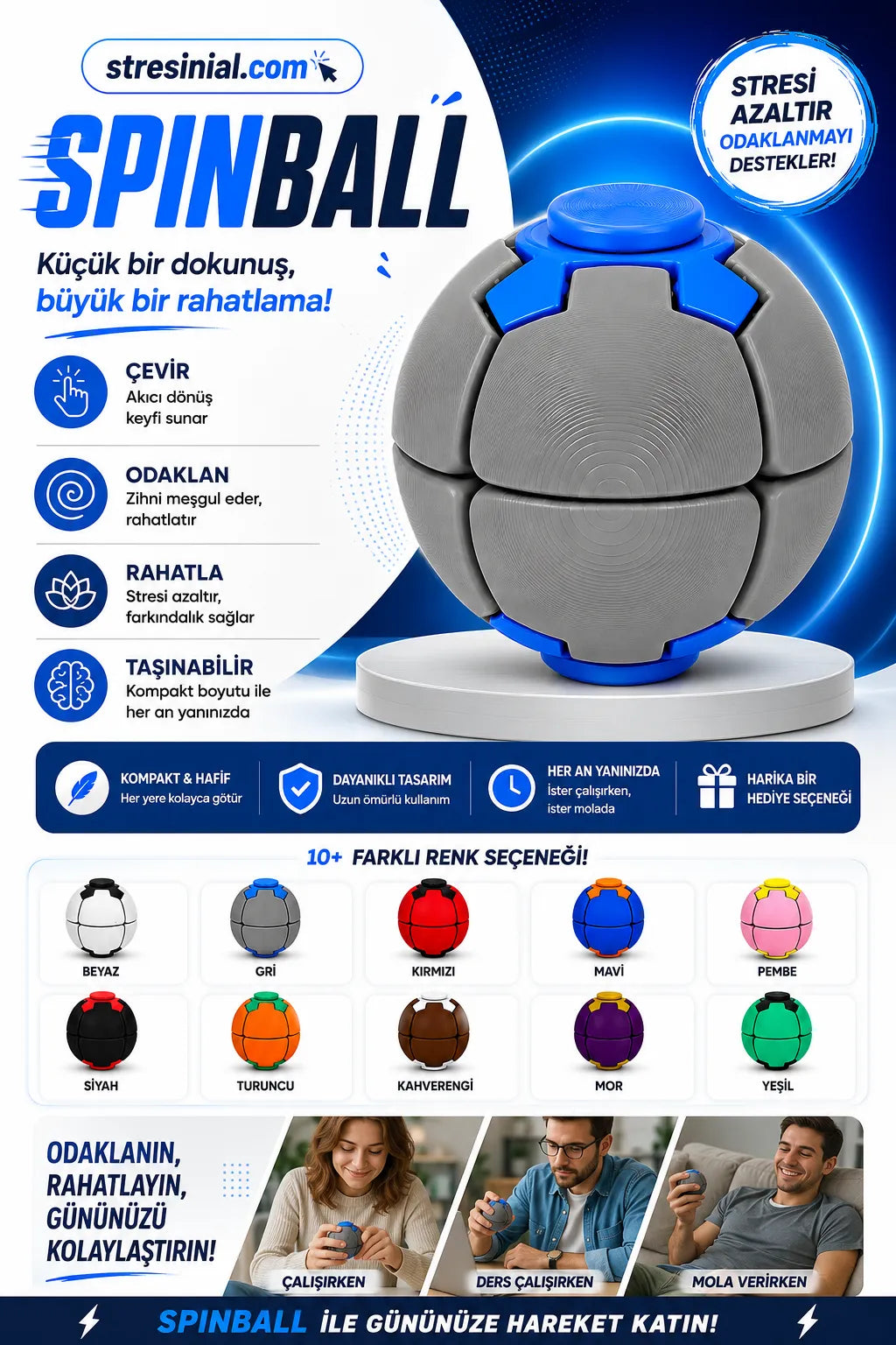 Stresini Al - Spinball Yeni Nesil Top Oyuncak